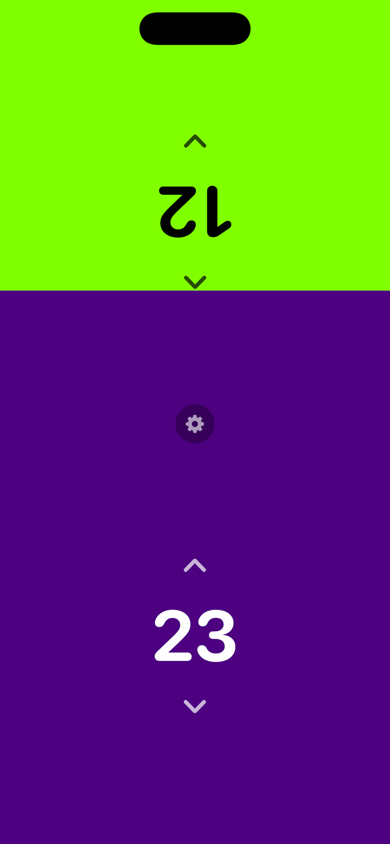 Signet — Solid color theme with lime green and purple